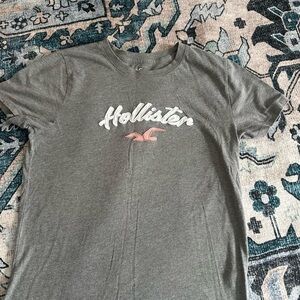 Hollister Charcoal Tee with Logo